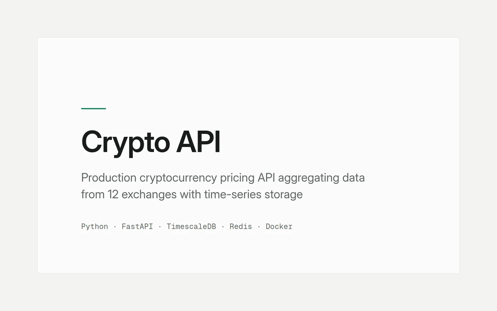 Crypto API screenshot